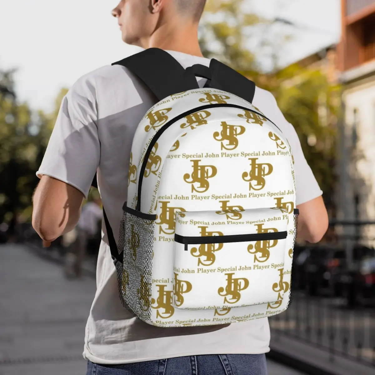 JPS John Player Special Team 1 Backpack Student BookBag Kids School Bag Laptop Shoulder Bags for Men Women