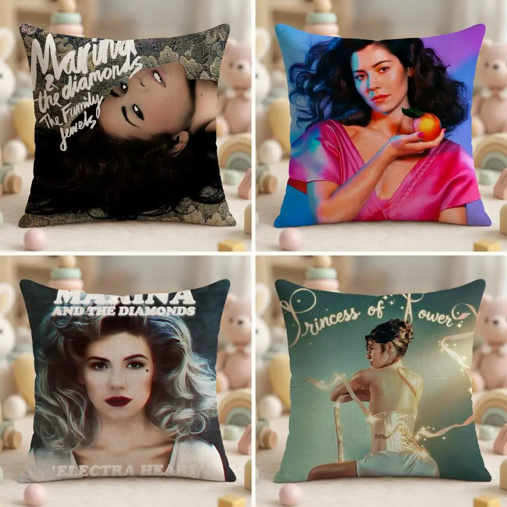 Pop Singer M-Marina and the DiamondsS Cushion Cover Ultra Soft Throw Pillow Cover Skin Friendly for Sofa Bed Home Decor Gift