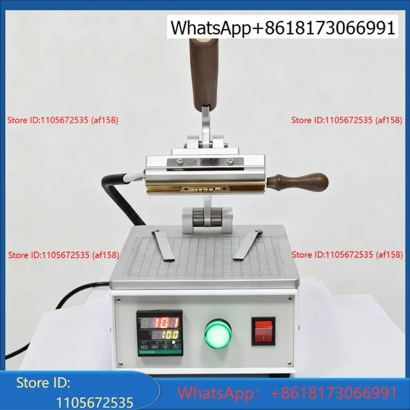 Manual leather wallet bronzing machine 220v hot press portable digital letter embossing machine90-ZM