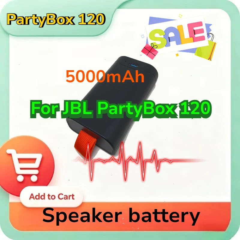 

J20-H 7.2V 5Ah 36Wh Li-ion Replacement Battery High Quality Compatible with JBL Partybox 120 Portable Bluetooth Party Speaker
