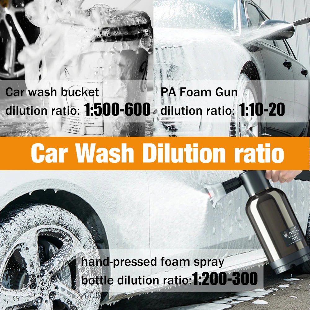HGKJ Car Wash Soap Auto Wash Shampoo Active Foam Cleaner for For Snow Foam Lance / Foam Cannon / Foam Gun or Bucket Wash
