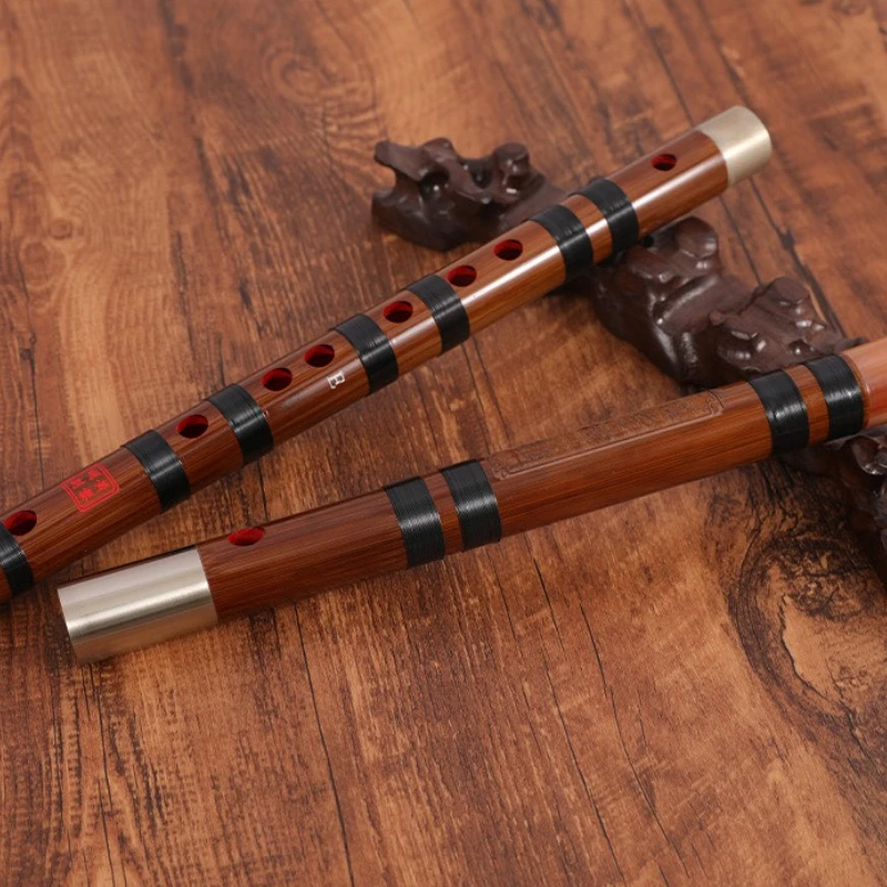 Professional Bamboo Flute Chinese Transverse Flute Detachable Portable Flutes Set Traditional Wind Instruments for Beginners