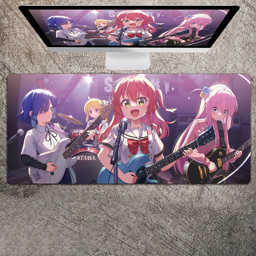 

Second Dimension Anime Band Girls Performance Scene Bocchi The Rock! Hd Printed Anime Mouse Pad Rubber Desk Mat for Keyboard