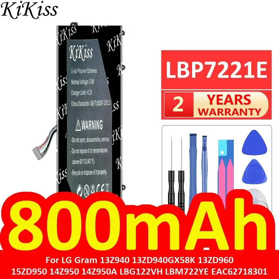 

Laptop Battery LBP7221E 800mAh For LG Gram 13Z940 13ZD940GX58K 13ZD960 15ZD950 14Z950 14Z950A LBG122VH LBM722YE EAC62718301
