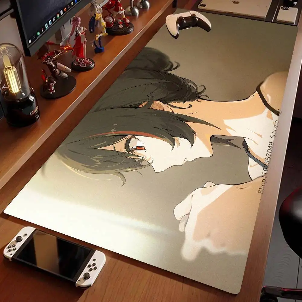 Zhu Yuan Game Zenless Zone Zero Mousepad Non-slip Suitable For Office Computers Laptops E-sports Game Desk Mats XXL Keyboard