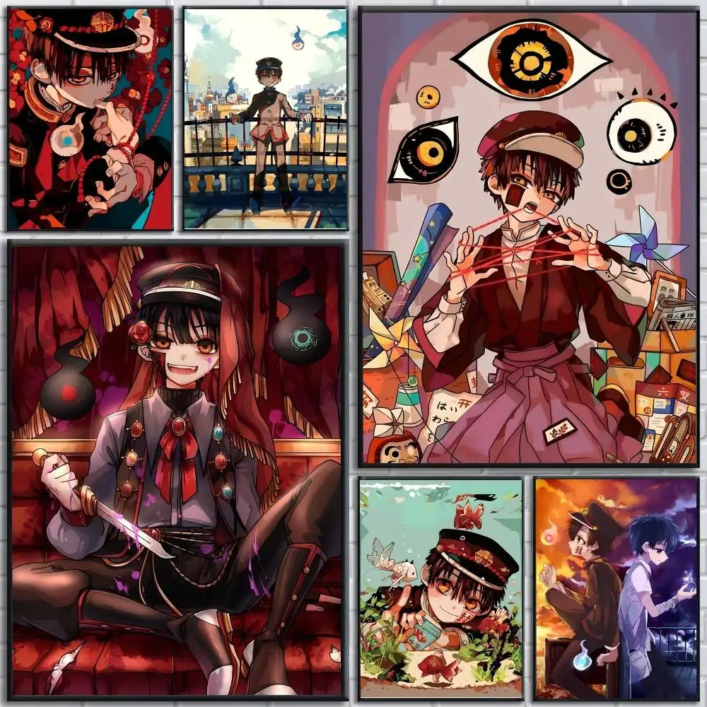 Anime T-Toilet-bound Hanako-k-Kun posters Self-adhesive Paper Print Home Living Room Bedroom Entrance Bar Cafe Art