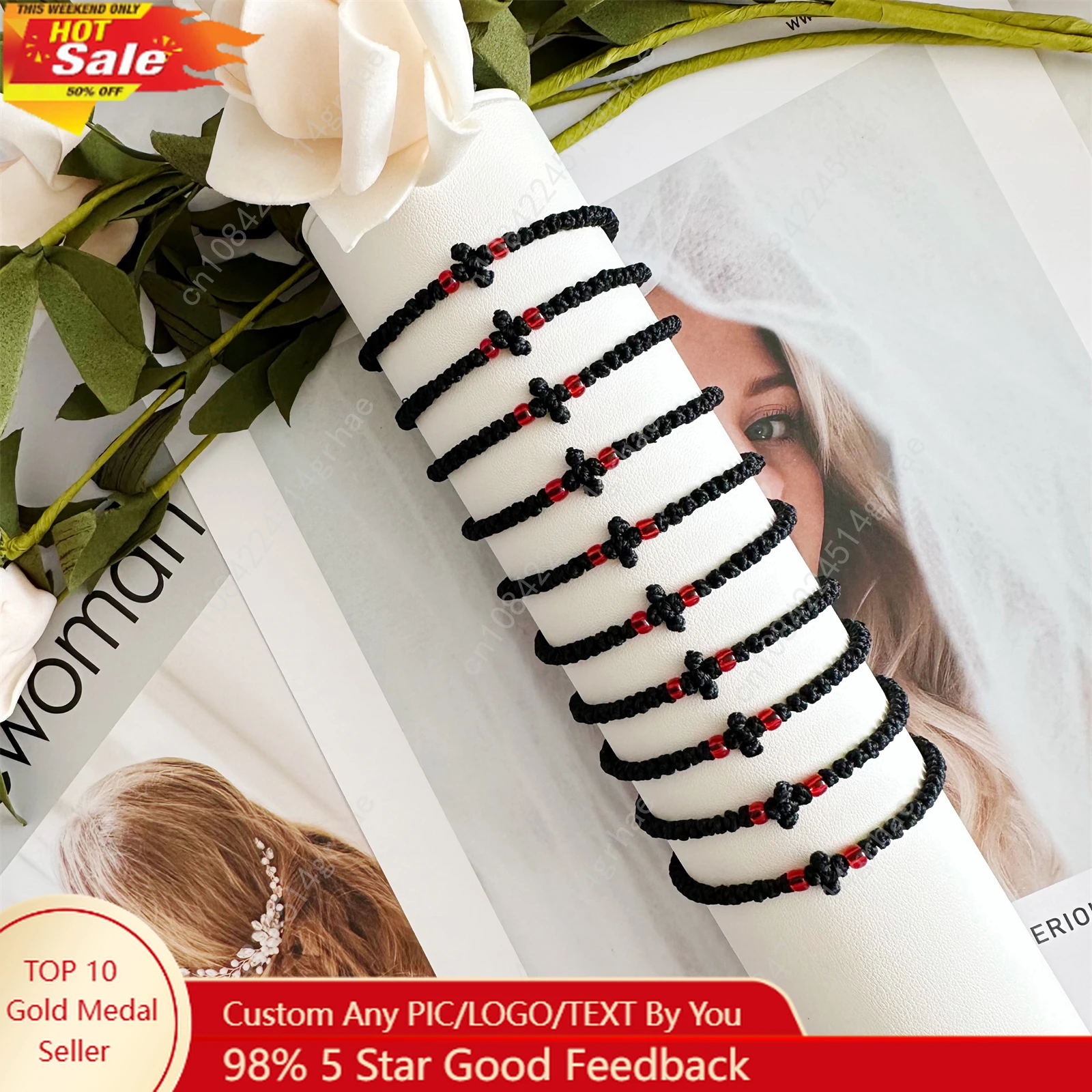 

10PCS/Set Handmade Prayer Rope, Komboskini bracelet knot, Greek Orthodox Bracelet Chotki Brojanica blessed from Mount Athos, rel