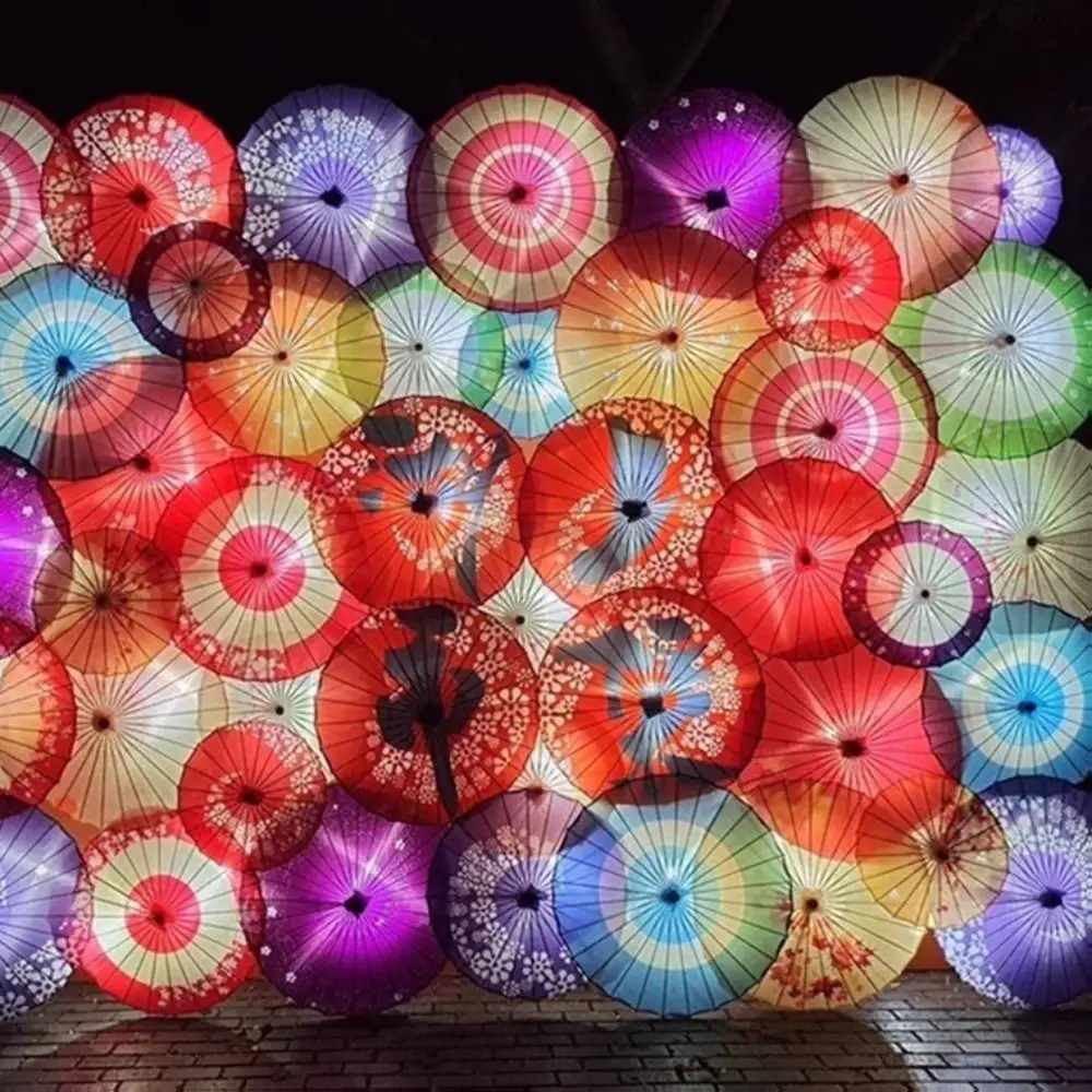 الصينية العتيقة نمط مزيتة ورقة مظلة 56 سنتيمتر 10 ألوان ازياء التصوير مظلة أداء الرقص مظلة