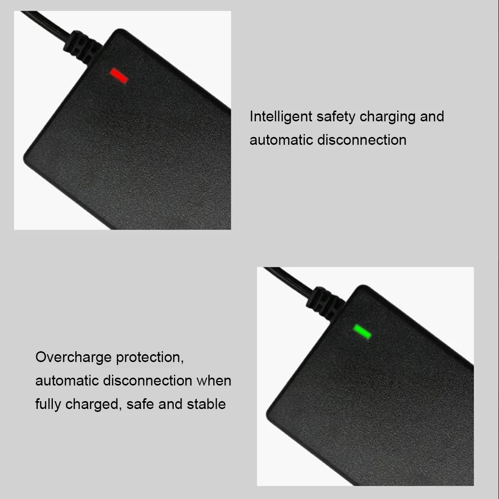 42V 2A Lithium Battery Charger AC 100–240V DC 5.5×2.1mm 8mm 3-pin Aviation Connector For 36V 10S Lithium-Ion Battery Packs