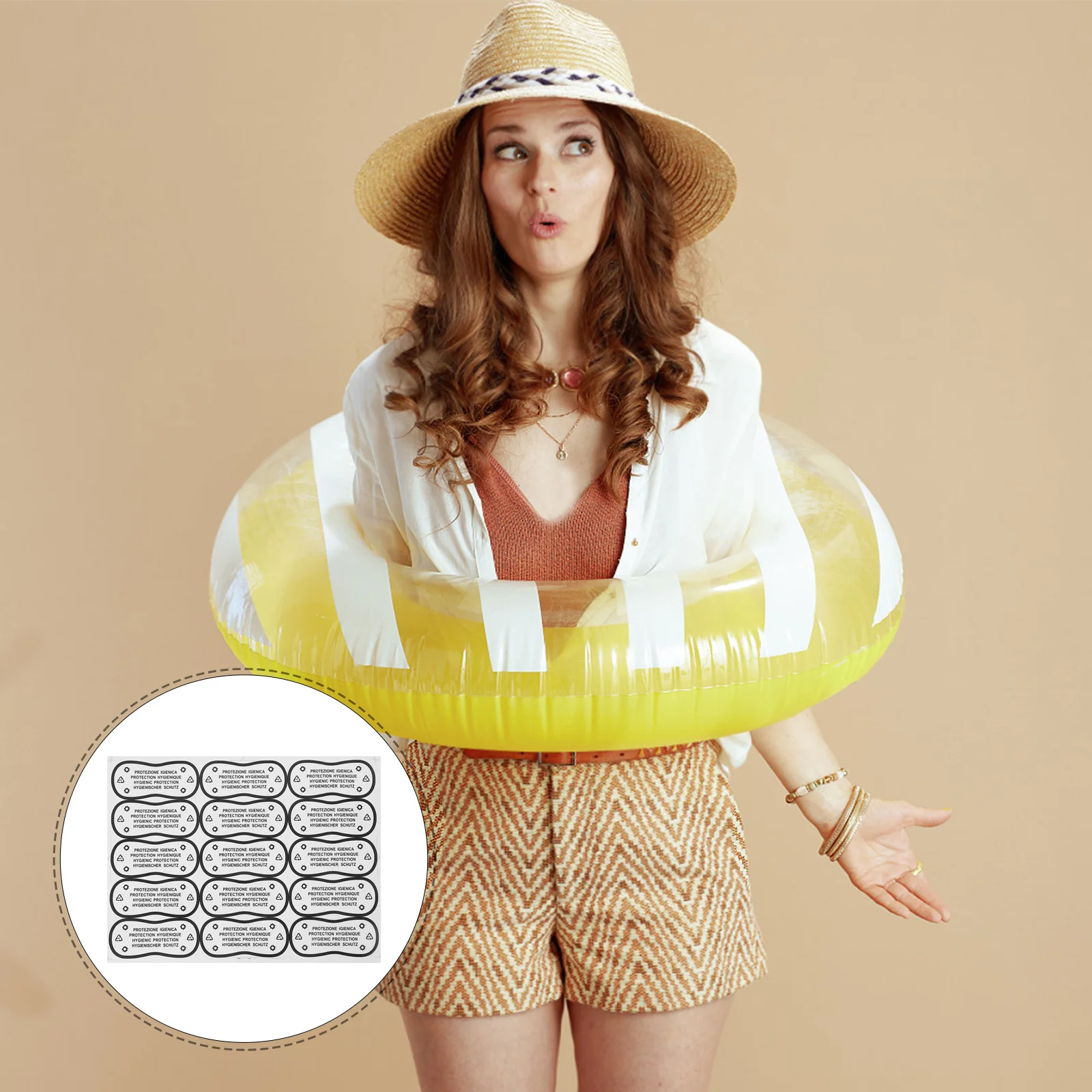 

50Pcs Bikini Transparent Swimwear Adhesive Liners Waterproof Protective Stickers for Beach Pool Use Transparent Swimwear Sticker