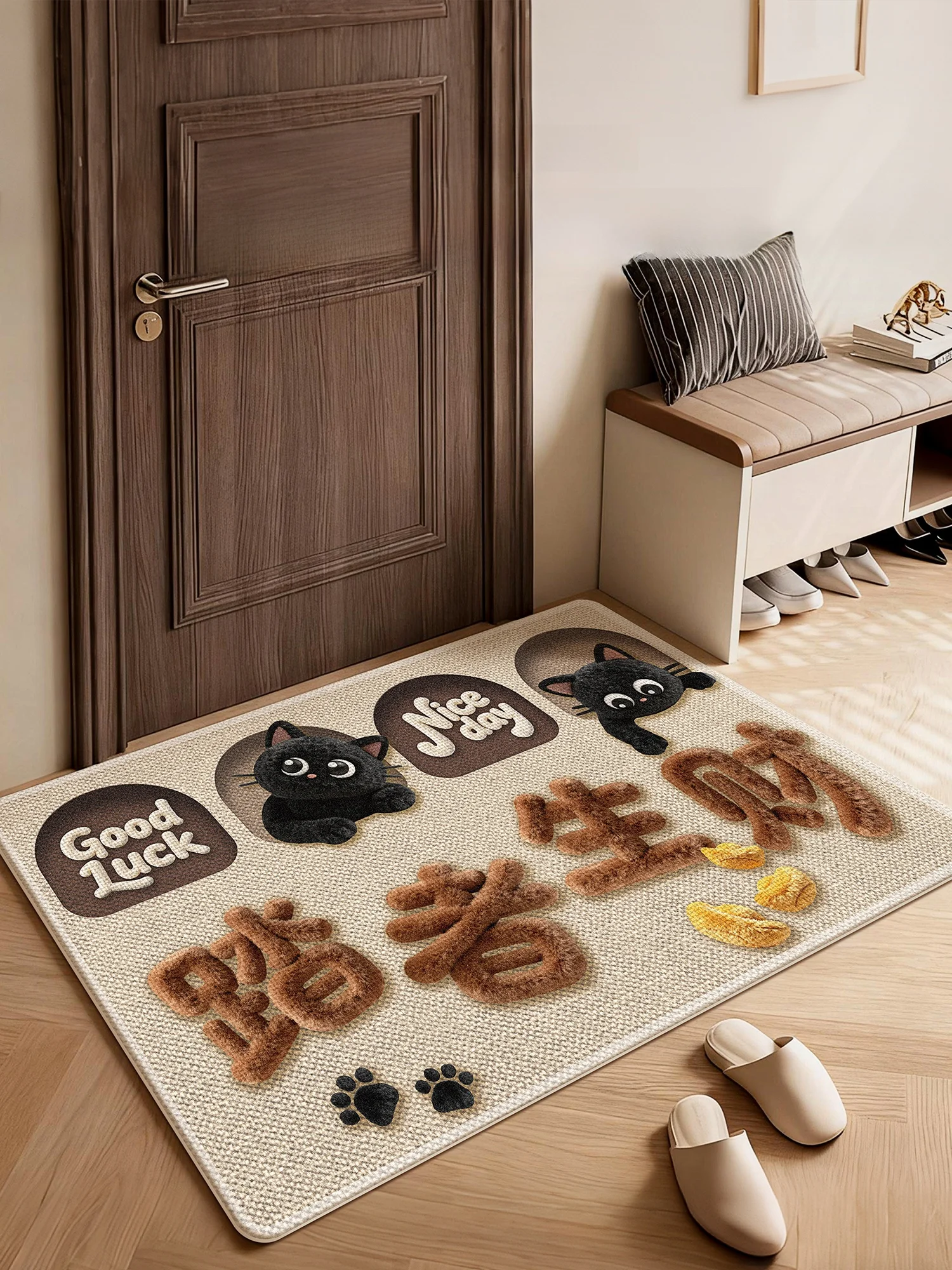 

Мультяшный входной коврик, дверной коврик, анти-жировой, легко чистящийся, домашний входной коврик, прямоугольный коврик, настраиваемый размер, сильное звукопоглощение