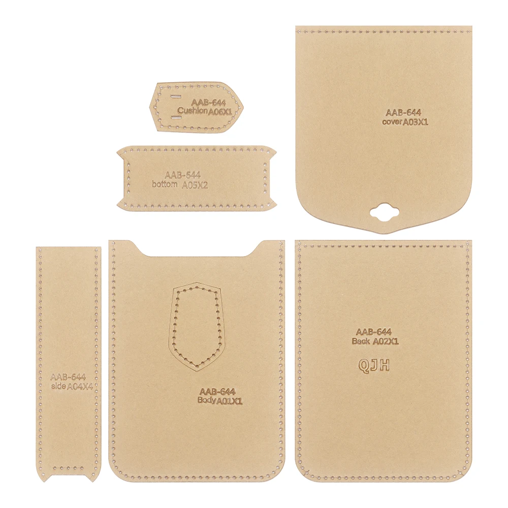 1Set Precision Acrylic Template DIY Leather Crafting Kit, Mini Lipstick Pouches, Crossbody & Phone Bags Making Stencil & Pattern - view 2
