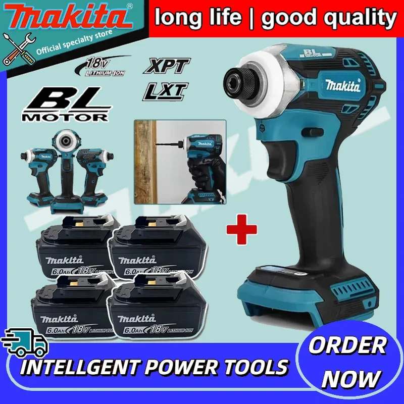 

Аккумуляторный ударный шуруповерт Makita DTD171, бесщеточный, 18В, с двигателем BL, без аккумулятора и зарядного устройства (только инструмент)