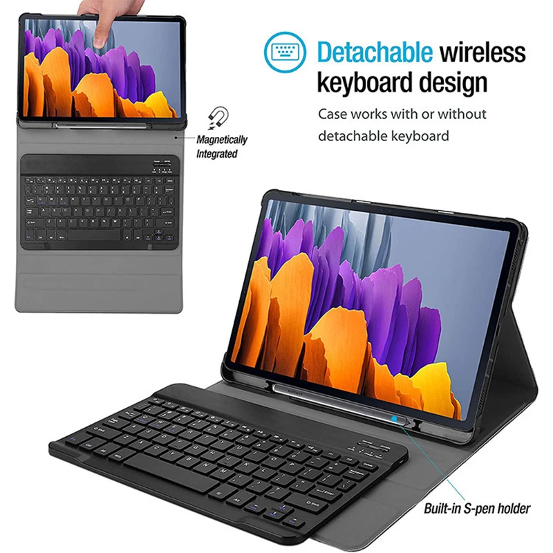 Fall für Samsung Galaxy Tab S8 S7 11' Drahtlose Tastatur Fall Tab A8 2022 S6 Lite Abdeckung Russische Spanisch Koreanische tablet Tastatur