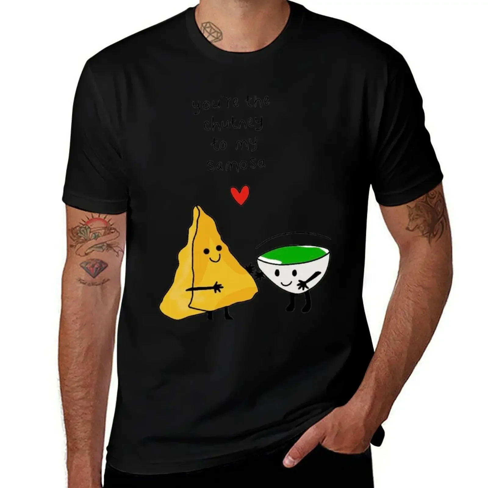 Camiseta You're the chutney to my samosa, ropa de talla grande para fanáticos de los deportes vintage, camisetas grandes y altas para hombres