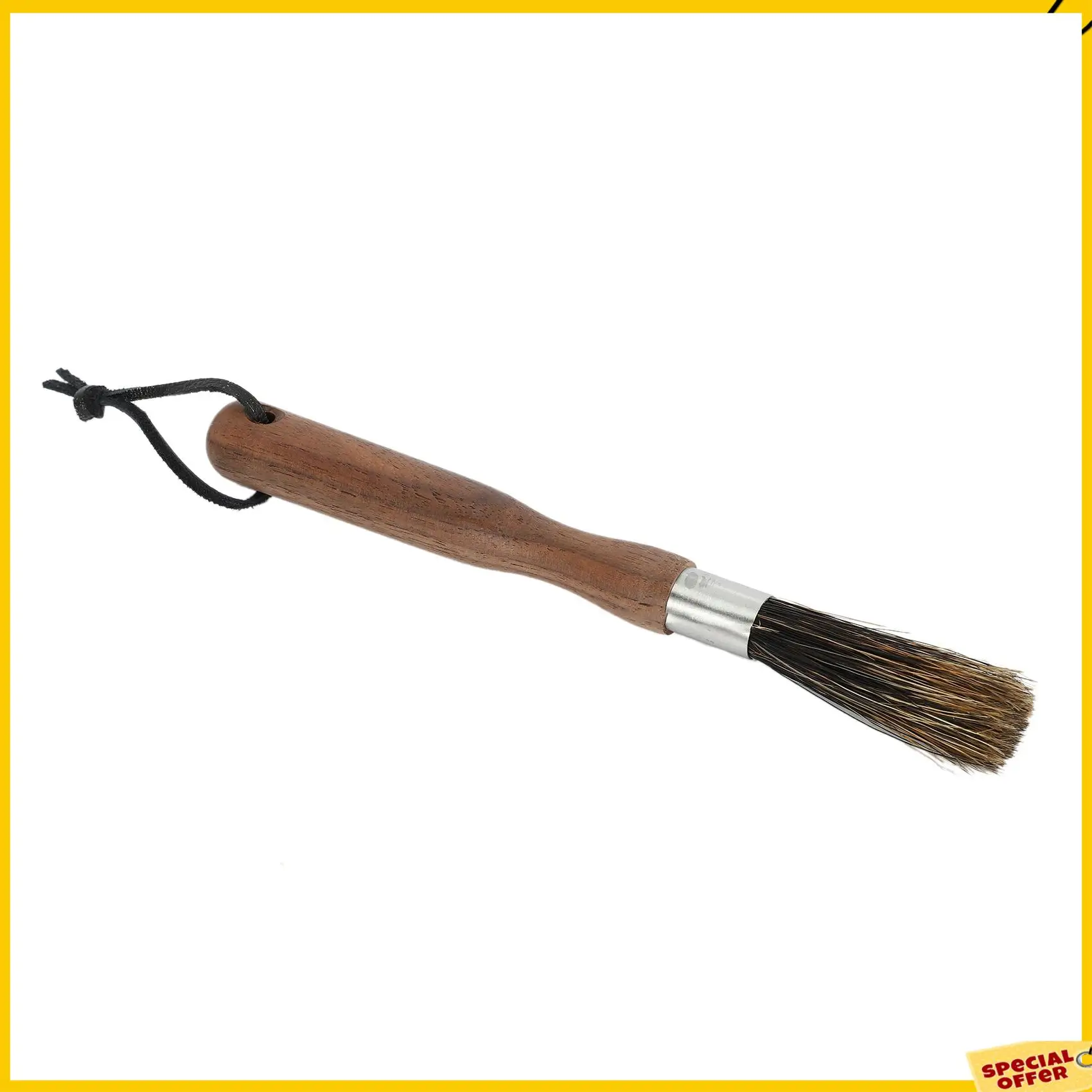 A24P 2X مطحنة القهوة مسحوق تنظيف فرشاة ماكينة القهوة فرشاة الخشب مقبض خنزير الخشن الغبار فرشاة إسبريسو لباريستا