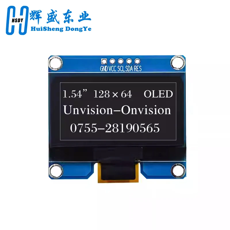 Novo módulo oled de 1.54 polegadas 1.54 "12864 tela lcd módulo de exibição led 128*64 ssd1309 spi/iic interface i2c para arduino 4pin