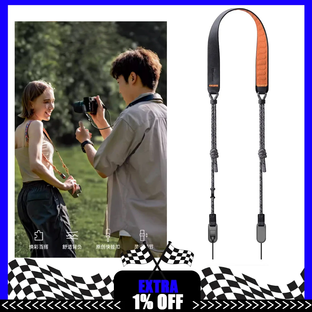 

Плечевой ремень для камеры PGYTECH, базовая версия Air, художественная версия 950-1400 мм с быстрыми бусинами и адаптерами для ремня для камеры CSC