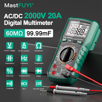 MASTFUYI Digital Multimeter 6000 Count AC/DC 2000V/20A True RMS Temperature Tester for Electrician Photovoltaic Mining