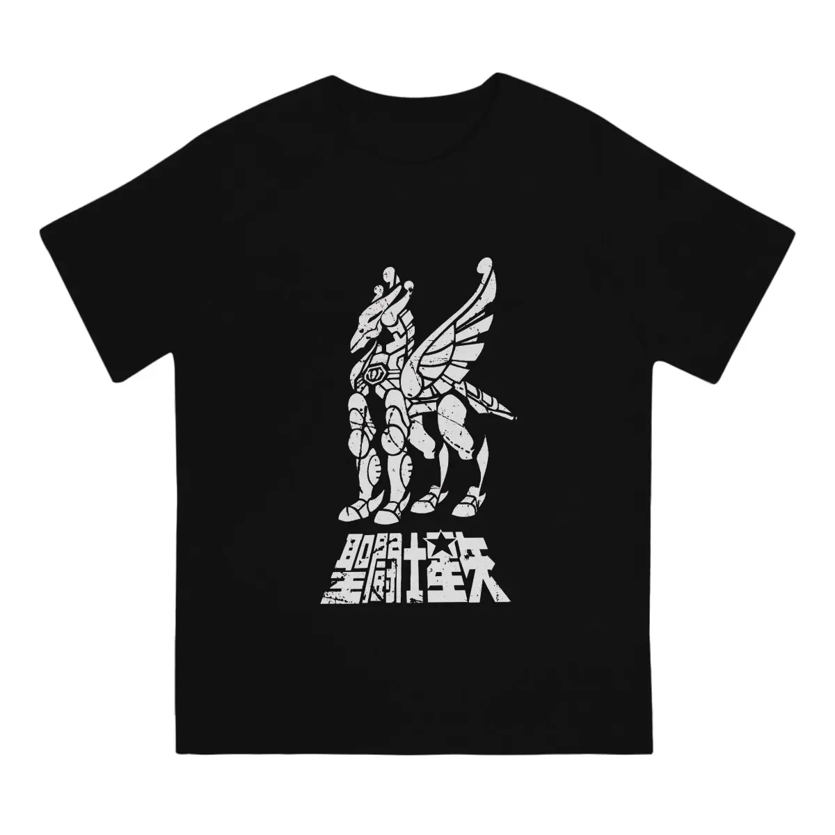 Pegasus O Neck TShirt Saint Seiya Manga Cartoon Original Polyester T Shirt Men Tops Individuality