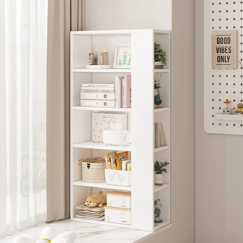 

Solid wood bookshelf Floor-to-ceiling shelf Simple children's bookcase Wall storage Combination lattice locker Bay window cabine