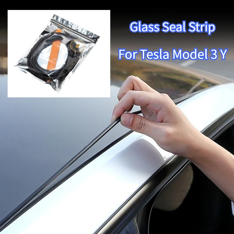 

Для Tesla Model 3 Y стеклянная уплотнительная лента силиконовая резина автомобильный просвет уплотнительное кольцо водонепроницаемые аксессуары для шумоподавления 2017-2025