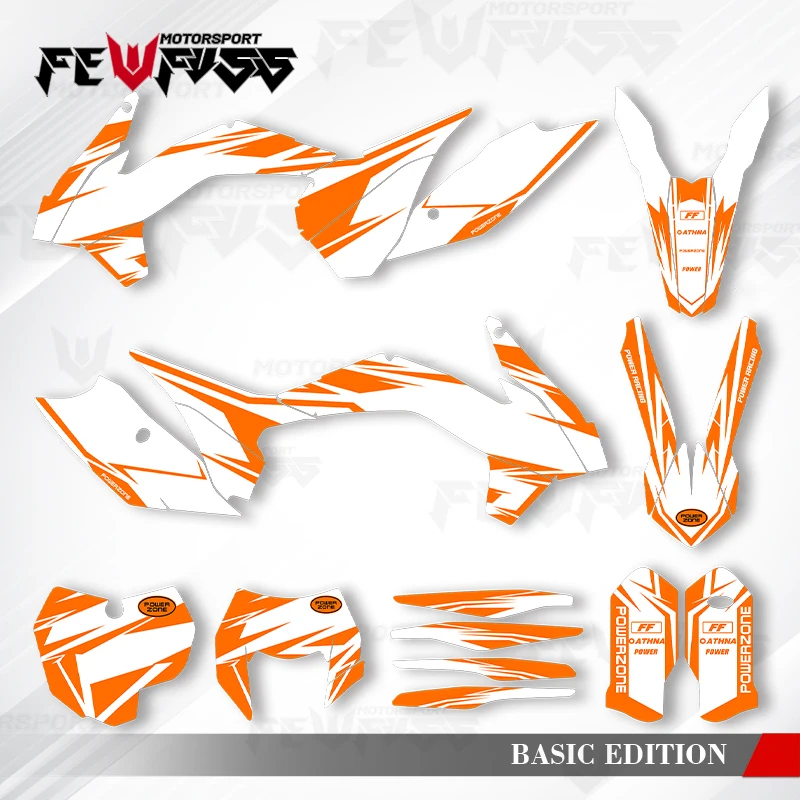 

Fewfuss Graphics Decals Stickers Motorcycle Background Custom For KTM EXC 2014-2016 SXF 2013-2015125 250 300 350 450 004