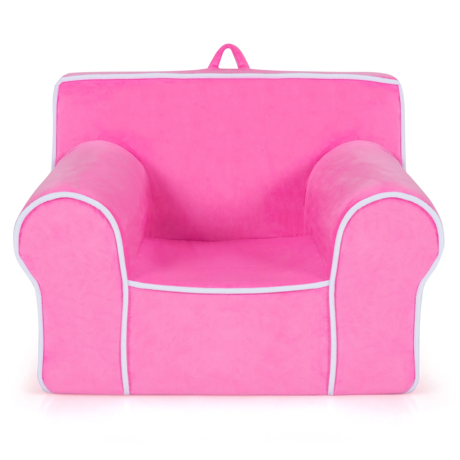 Kids Sofa Toddler Foam Filled Armchair w/ Velvet Fabric Baby Perfect Gift Pink