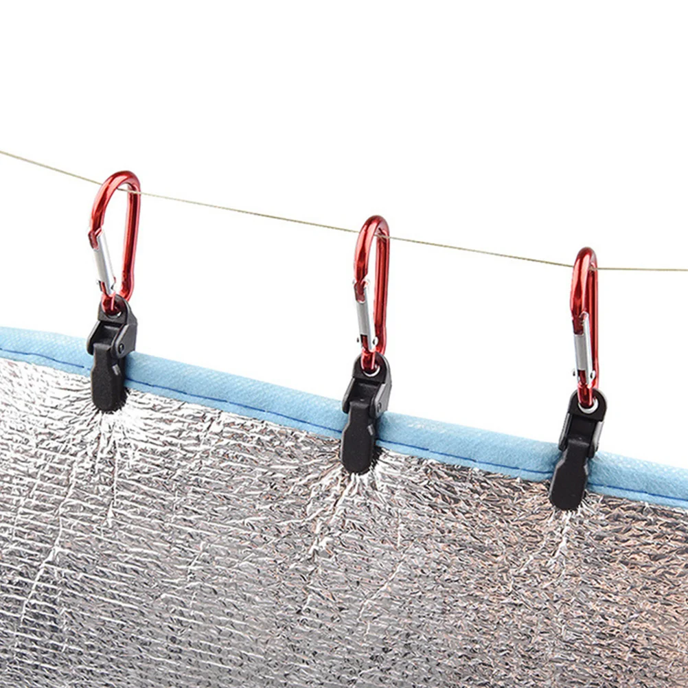 

15pcs Clips Windproof Buckle Tarpaulin Bungee Rope Fixing Camping Hiking Fishing Windproof Tent Clamp Outdoor Accessories