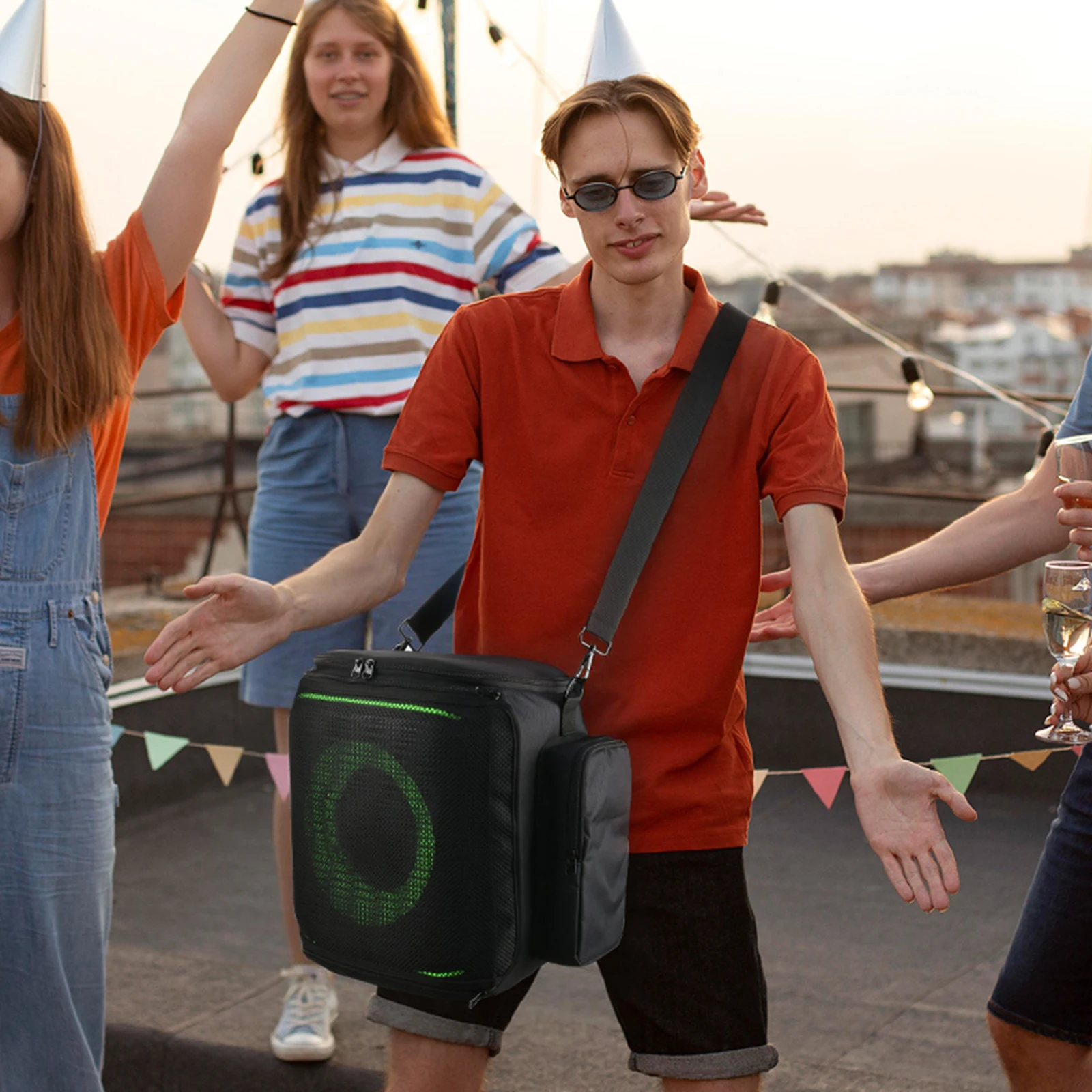 إيفا المتكلم حمل حقيبة التخزين ل JBL PartyBox Encore2 المتكلم غطاء غبار سعة كبيرة شبكة النسيج مكبرات الصوت حقيبة حمل #3