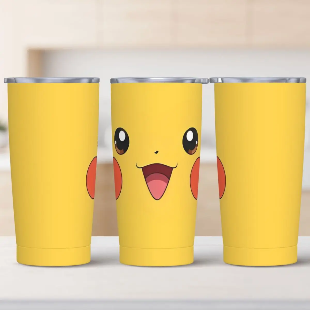 

Pokemon Pikachu Stainless Steel Tumbler Driving Car Mugs 20oz Thermal Mug Keep Heat Hot Drinks Milk Tea Water Bottle