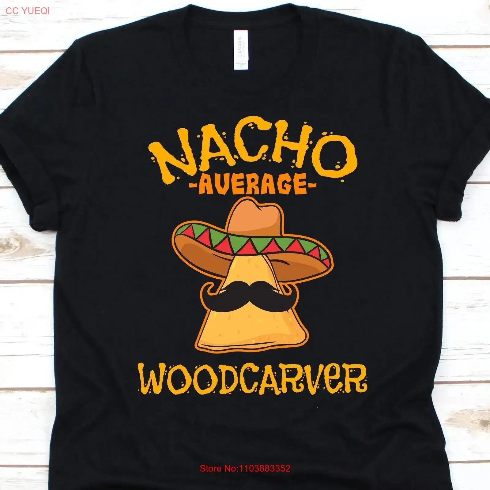 Camiseta de tallador de madera de calidad superior, diseño Cinco de Mayo, para amantes de la carpintería, el diseño de tacos mexicanos, los escultores y los amantes de las bigotas, vintage, con efecto lavado.