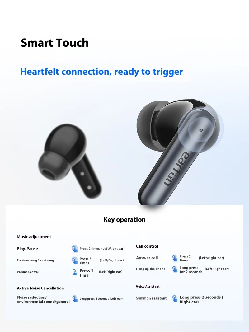 سماعات أذن لاسلكية EarFun Air Pro 4i ANC 6 ميكروفون AI للحد من الضوضاء 40 ساعة سماعات أذن TWS طويلة التحمل داخل الأذن أصلية #4