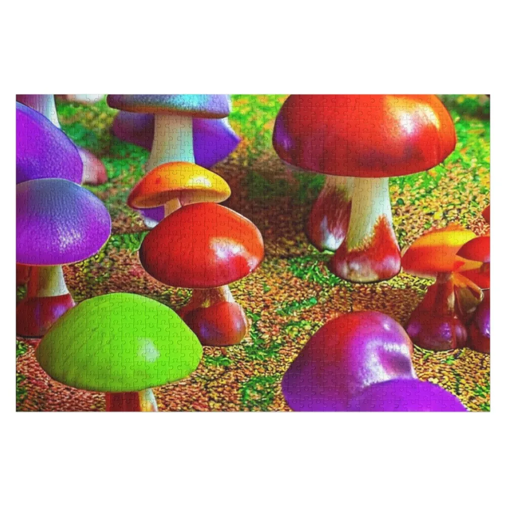 psychedelic mushrooms Jigsaw Puzzle Wooden Adults Wooden Boxes Customized Kids Gift Iq Puzzle