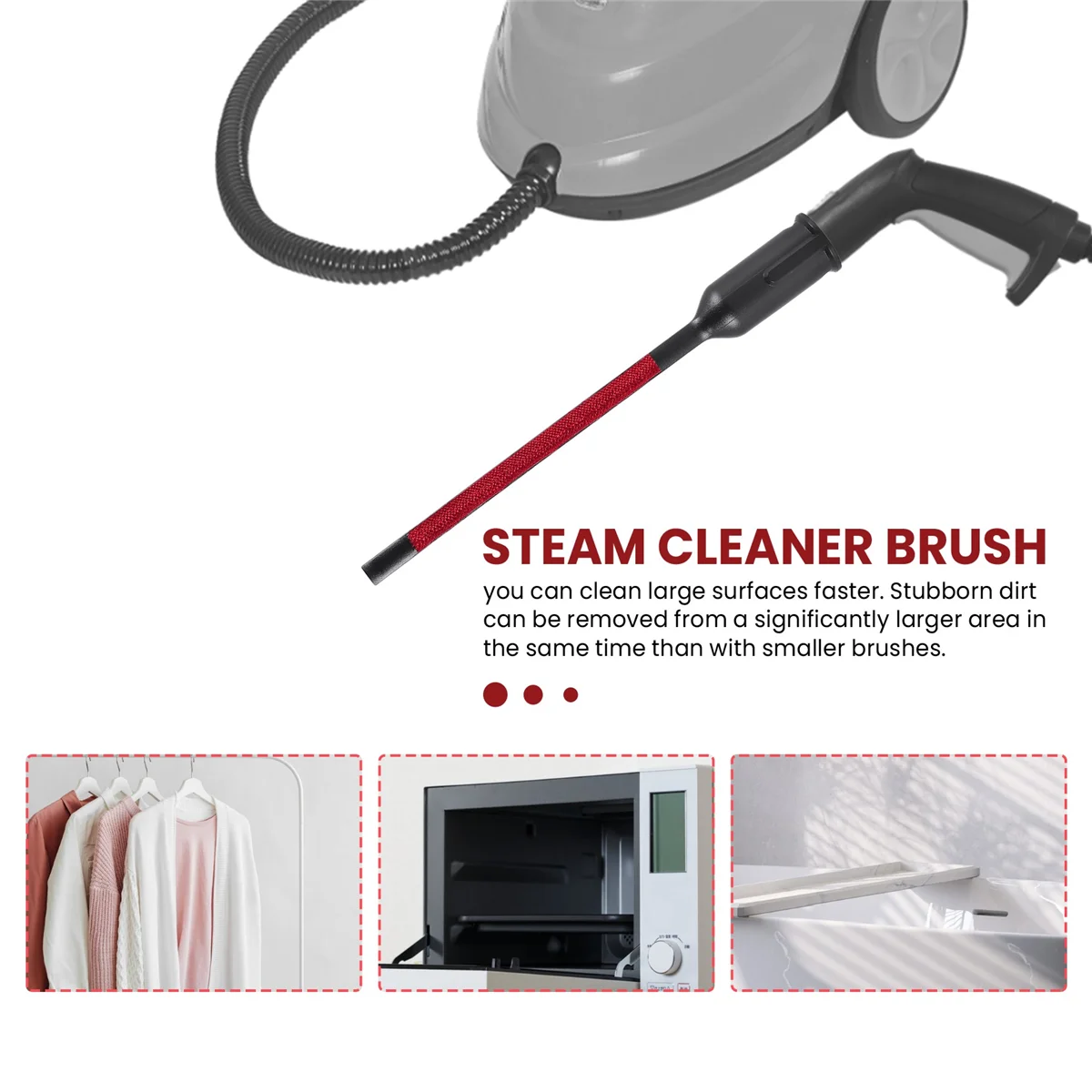 For SC2 SC3 SC4 SC5 Steam Cleaner Brush Fabric Carding Brush Nozzle Hanging Ironing Nozzle Ironing Brush Rod