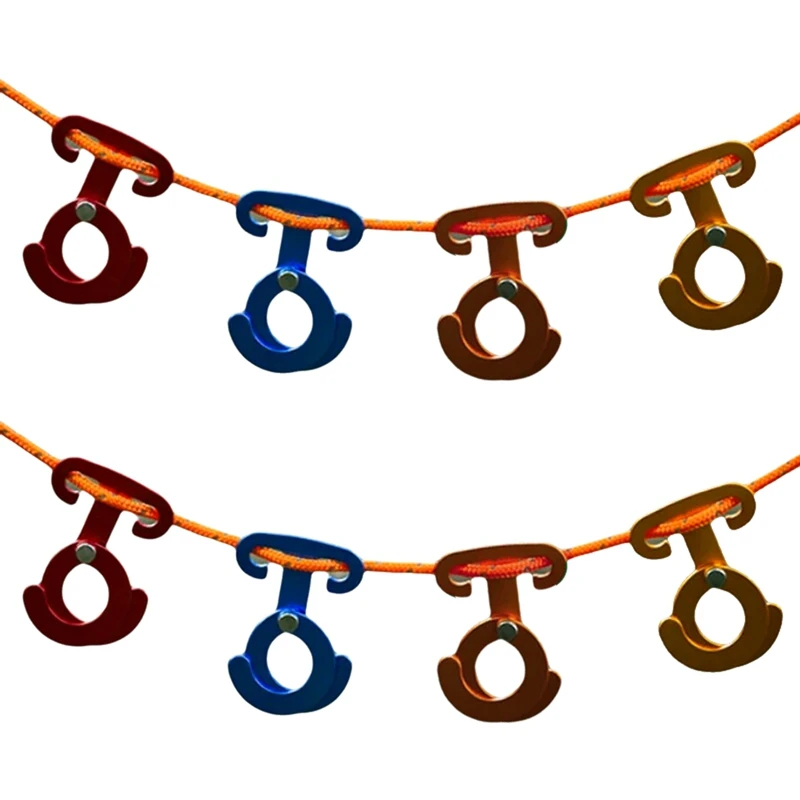 

NEW-Aluminum Alloy Camping Wind Rope Buckle Automatic Buckle Multi-Function Hook Automatic Buckle O-Type Buckle
