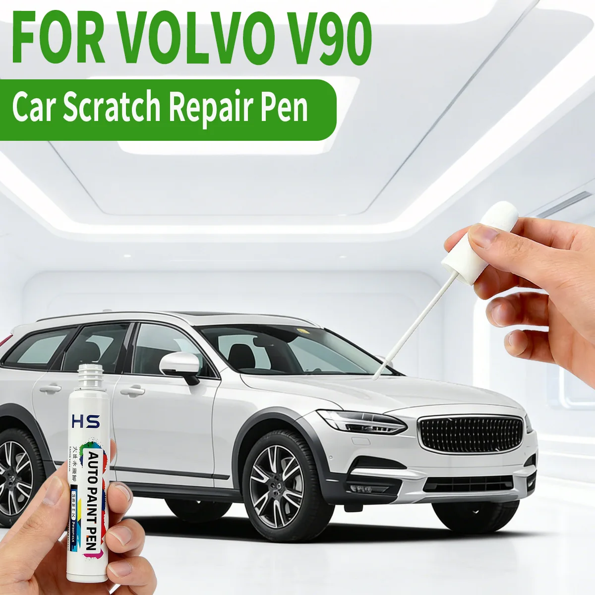 

Ручка-корректор для удаления царапин и ремонта краски Volvo V90 2016-2025: Crystal White, Misty Gray, Pebble Grey, Brown Starburst, Sand 736