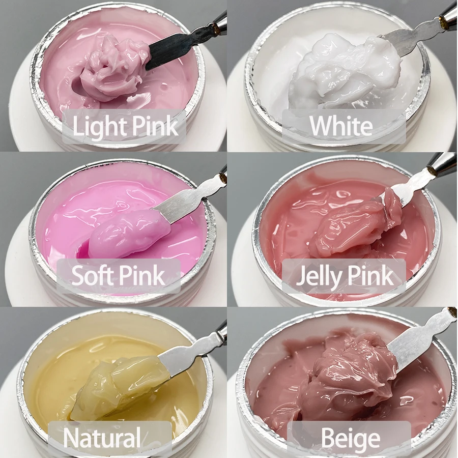 Jillnails 50g Gel Jelly Builder Gel para Extensão de Unhas Gel Creme Macio Duro UV Led 50ml