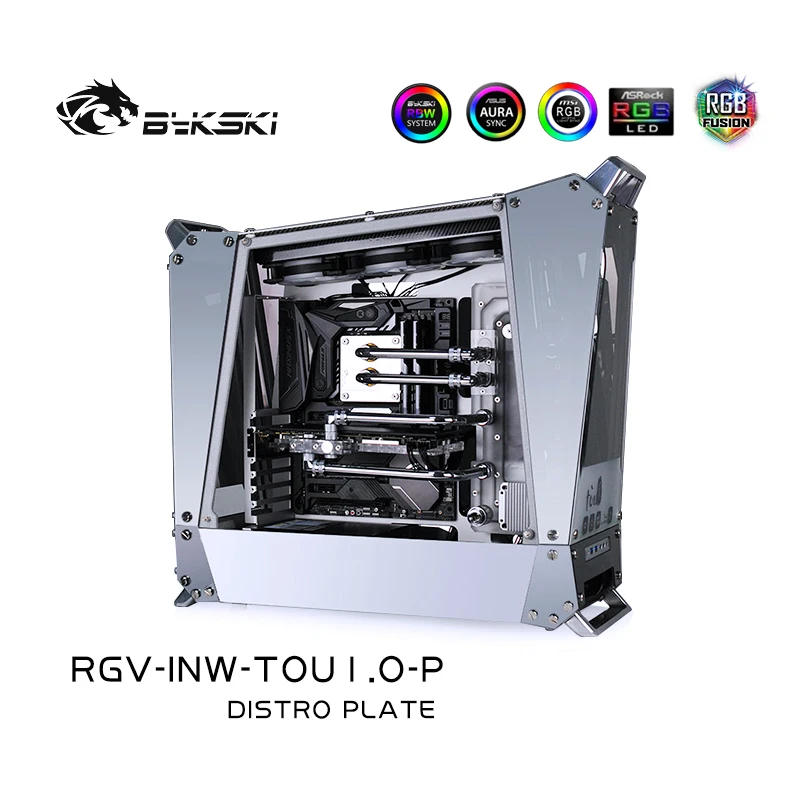 RGV-INW-TOU1.0-P płyta Bykski Distro, zbiornik na wodę dla INWIN TOU 1.0 obudowa komputera pompa zbiornikowa kombo dc 5V 3pin