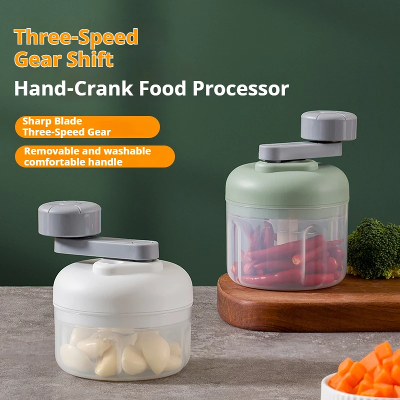 

Multifunctional Vegetable Chopper Small Food Processor Adjustable Speed Manual Food Chopper Mincer Tool Garlic Kitchen Gadgets