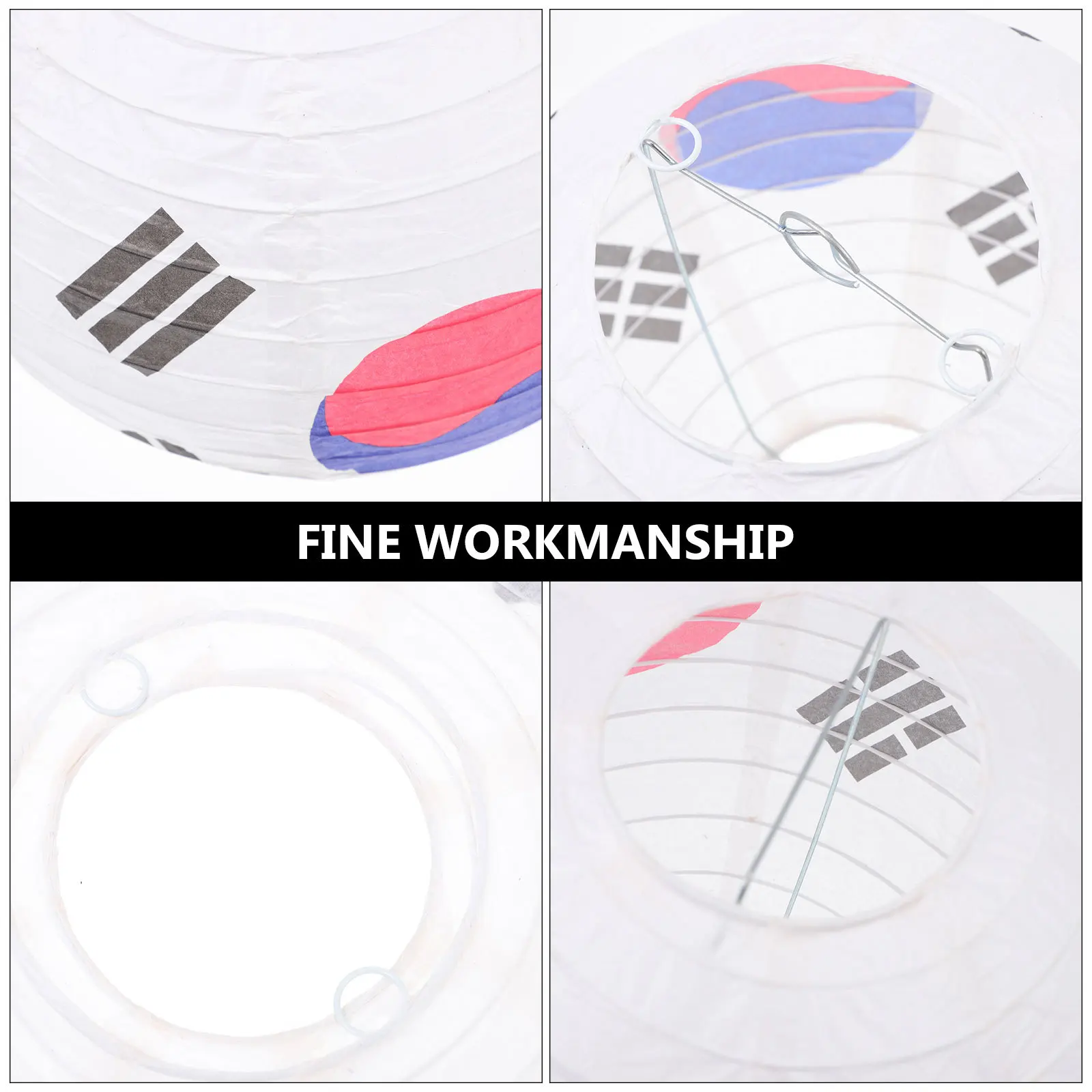 

4Pcs Foldable Festival Lanterns Korea Style Paper Lanterns Decorative Hanging Ornaments for Restaurant Home Outdoor Party Decor