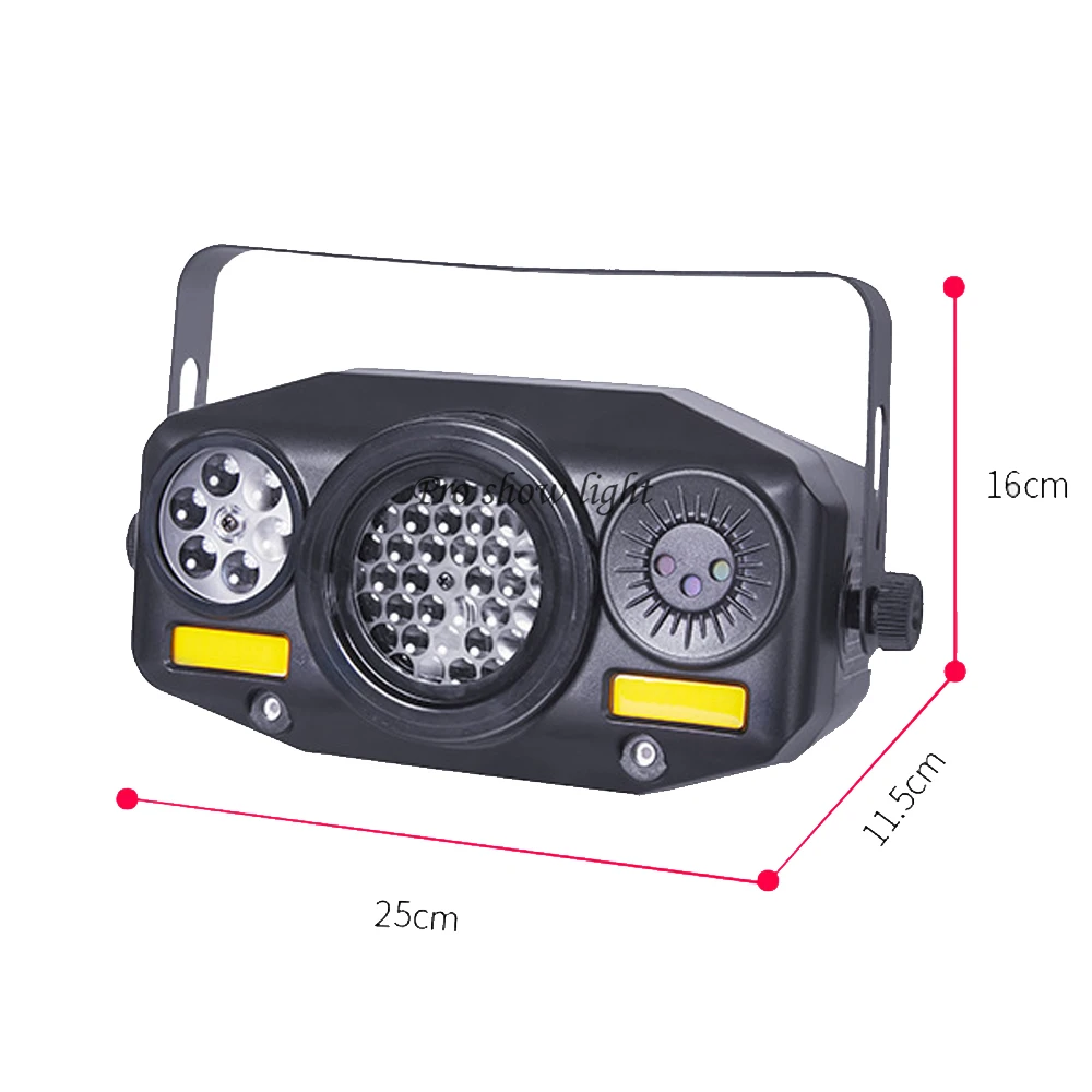 Kaleidoscope Effect LED Party Lights 8X3W Pattern LED Stage Light Sound Activated DJ Lazer Light LED Strobe Lights for Disco KTV