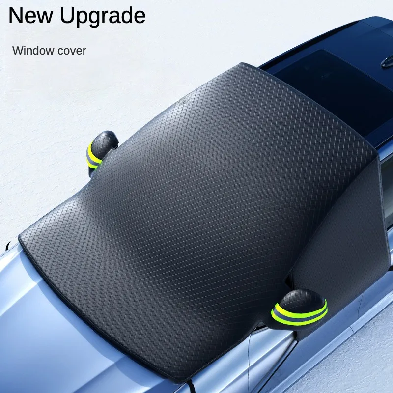 New Winter Snow-Proof Car Sunshade and Snow Shield, Extended and Thickened for Winter, Sunshade for Front Windshield, Snow Cover, Frost and Freeze Protection for Vehicles