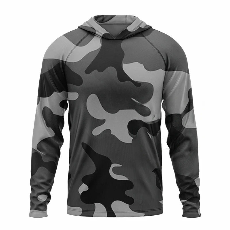 Imagem -04 - Roupas de Pesca uv de Manga Longa Masculina Cabolsa com Capuz ao ar Livre Protetor Solar Respirável Anti Mosquito Seco Desgaste Fino Pesca