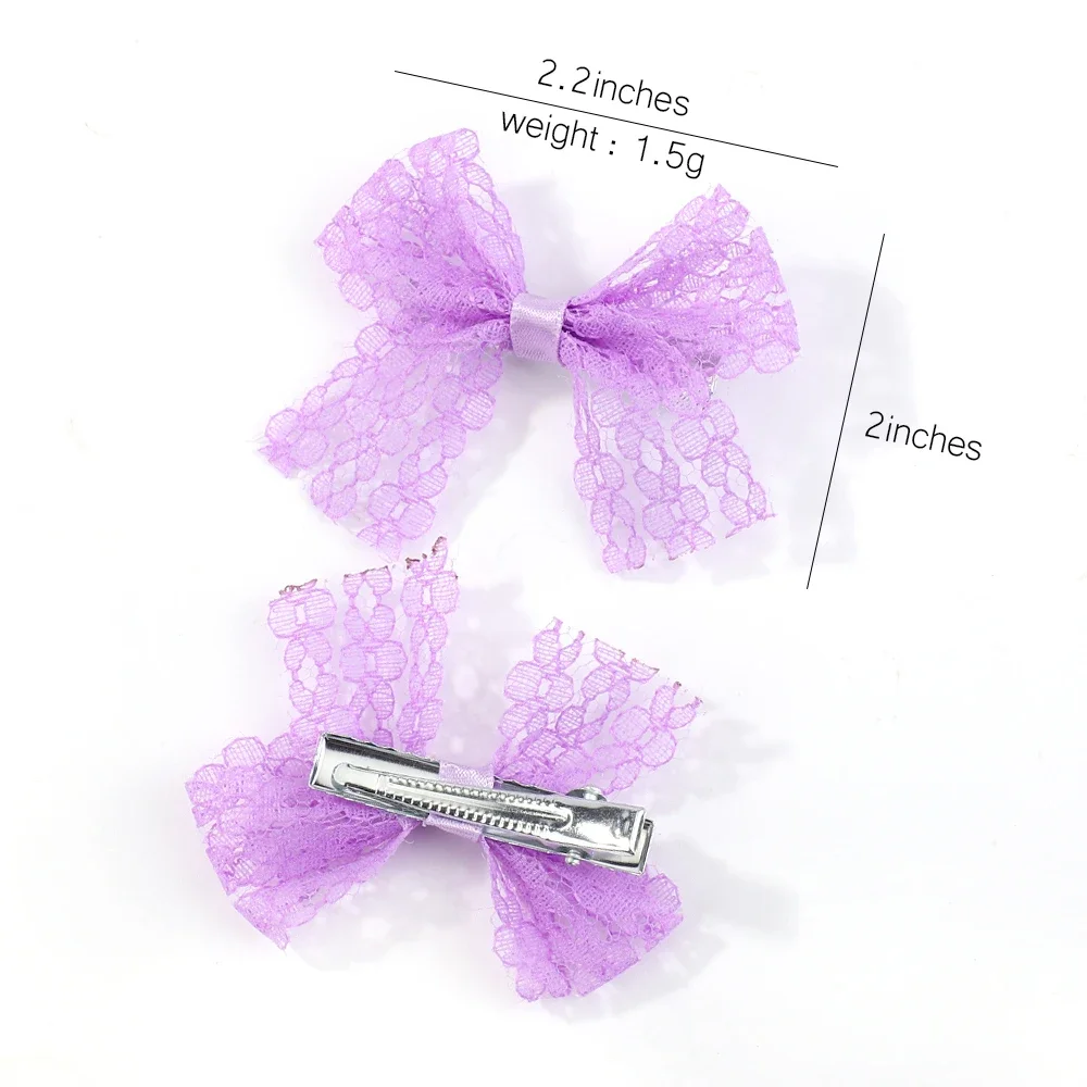 6pcs/set New Sweet Lovely Girls Kids Cloth Lace Lolita Bow Hairpin Hair Clips Princess Hair Accessories Baby Barrettes Wholesale