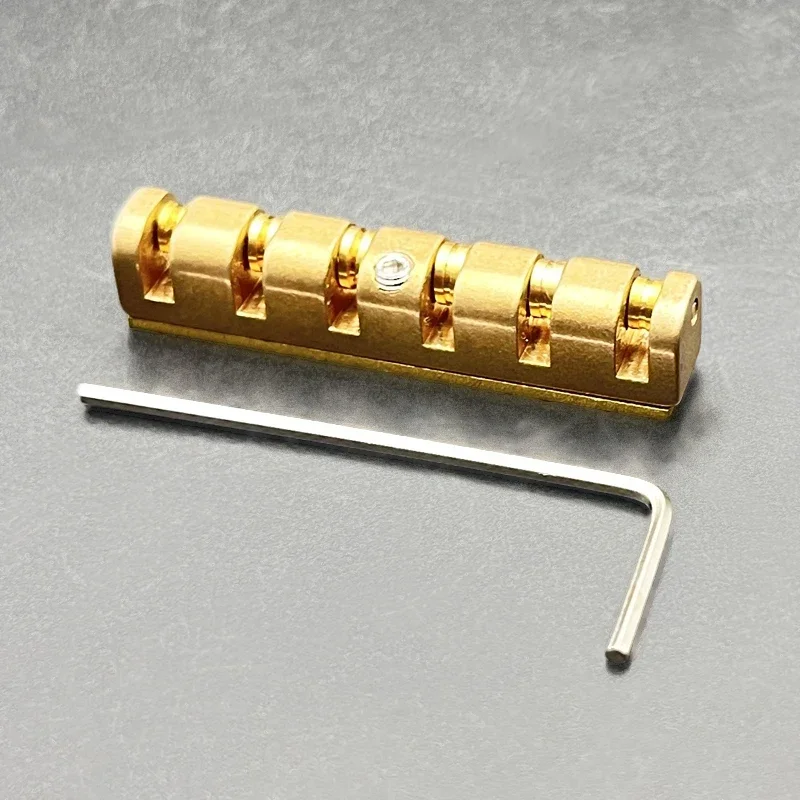 

43 мм прецизионная обработка на станке с ЧПУ, регулируемая по высоте латунная роликовая гитарная гайка, замена, совместимая с электрогитарми в стиле SG