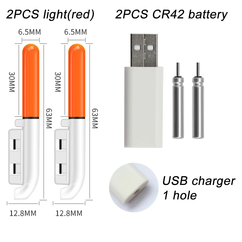 Verbesserte Nacht Angeln Schwimmt Licht Leucht CR425 3,6 V Lithium-Batterie Ladegerät Set Boje Werkzeuge Süßwasser Bobber Pesca Tackle