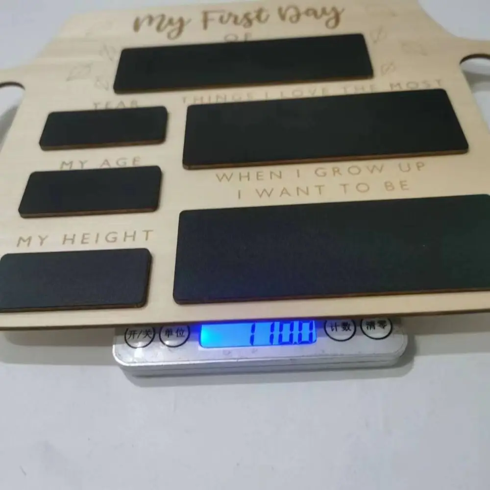 Wooden First Day Of School Sign Reusable With Handle Memory Photo Board Personalized Wooden Message Board Back To School