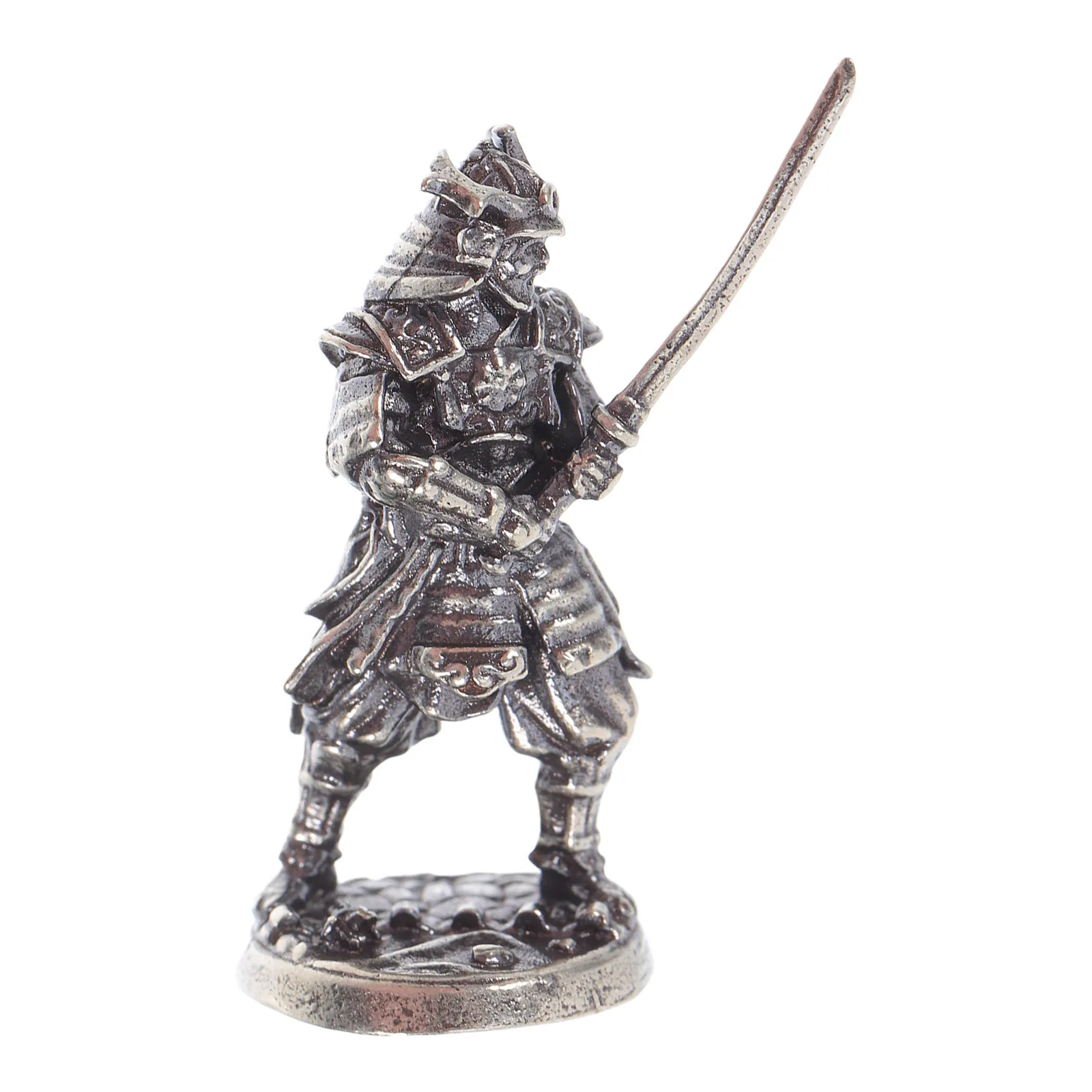 

Cupronickel Mini Samurai Warrior Statue Japanese Bushido Sculpture Home Office Decor Desktop Historical Figure