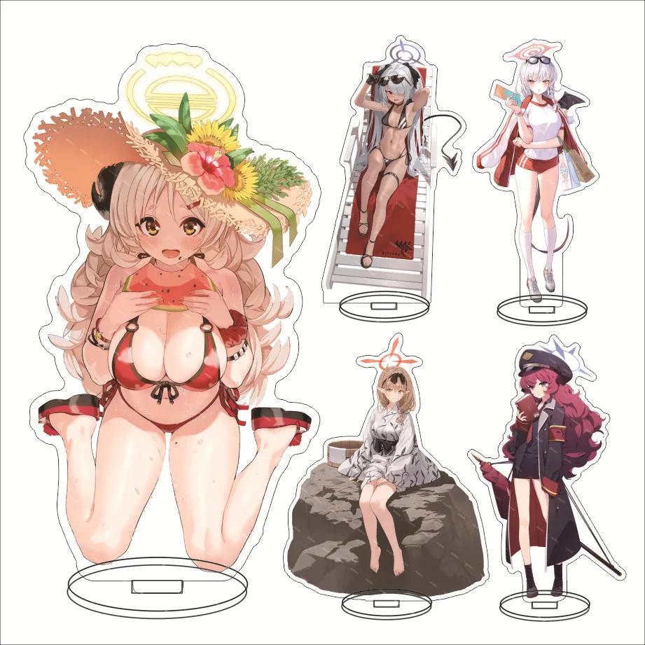 15CM Blue Archive Millennium Science School Anime Figures Cosplay Acrylic Stand Model Plate Holder Cake Topper Birthday Gift